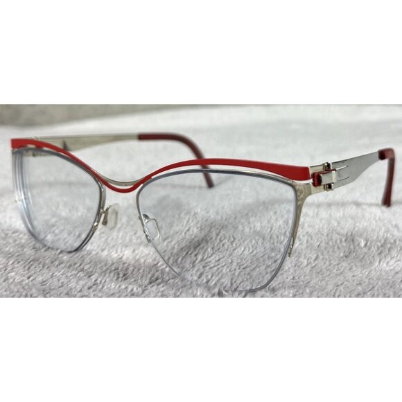 OVVO OPTICS Accessories - OVVO OPTICS Eyeglasses Frames 3741 c 11A Red Gold Cat Eye Half Rim 53-17-135